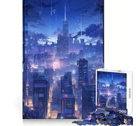 Night Rainy Landscape Hard Jigsaw Puzzle for Adults 1000 Pieces Logic Train Toy Peaceful Time Smooth Cut Premium Gift (38x26cm)