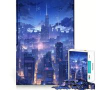 Night Rainy Landscape Jigsaw Puzzle for Adults 1000 Pieces Mind Play Relaxing Fun Clean Edge Art Collection Piece (38x52cm)