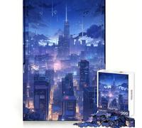 Night Rainy Landscape Jigsaw Puzzle for Adults 1000 Pieces Mind Play Relaxing Fun Clean Edge Art Collection Piece (38x52cm)