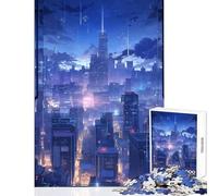 Night Rainy Landscape Jigsaw Puzzles for Adults 1000 Piece Gifts For Birthdays Precision Cutting DIY Toys Suitable for Ages 14 And Up (38x52cm)