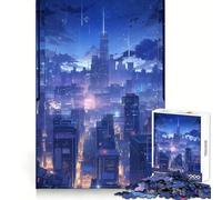 Night Rainy Landscape Puzzles for Teenagers 1000 Pieces Brain Workout Toy Cozy Relax Image Assembly Warm Surprise (50x75cm)