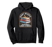 Night Reader Book Mom Calm Nights Loud Stories Pullover Hoodie