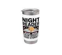 Night Reader Book Mom Calm Nights Loud Stories Stainless Steel Insulated Tumbler