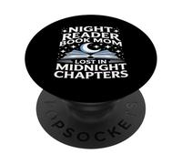 Night Reader Book Mom Lost In Midnight Chapters PopSockets Adhesive PopGrip