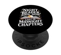 Night Reader Book Mom Lost In Midnight Chapters PopSockets Adhesive PopGrip