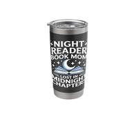 Night Reader Book Mom Lost in Midnight Chapters Stainless Steel Insulated Tumbler