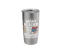Night Reader Book Mom Lost in Midnight Chapters Stainless Steel Insulated Tumbler