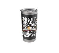 Night Reader Book Mom Lost in Midnight Chapters Stainless Steel Insulated Tumbler