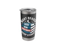 Night Reader Book Mom Quiet Nights Deep Stories Stainless Steel Insulated Tumbler