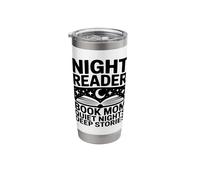 Night Reader Book Mom Quiet Nights Deep Stories Stainless Steel Insulated Tumbler