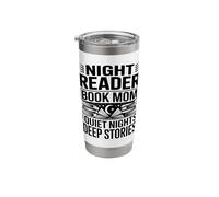Night Reader Book Mom Quiet Nights Deep Stories Stainless Steel Insulated Tumbler