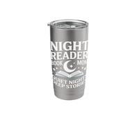 Night Reader Book Mom Quiet Nights Deep Stories Stainless Steel Insulated Tumbler