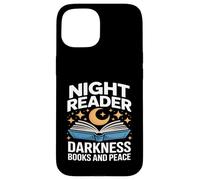 Night Reader Darkness Books And Peace Moon Stars Case for iPhone 15