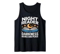 Night Reader Darkness Books and Peace Moon Stars Tank Top