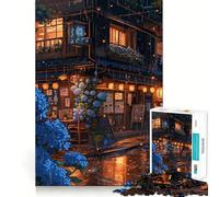 Night Restaurant Anime Jigsaw Puzzles for Teenagers 1000 Piece Logic Train Toy Cozy Relax Smooth Cut Festival Gift (50x75cm)