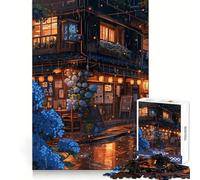 Night Restaurant Anime Jigsaw Puzzles for Teenagers 1000 Piece Logic Train Toy Cozy Relax Smooth Cut Festival Gift (50x75cm)