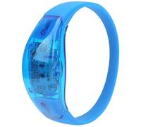 Night Running LED Bracelet, Light Up Blue Sound Activated LED Bracelet, Sound Control Light Up Silicone Flashing Wristband for Party (Blue)