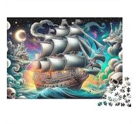 Night Sea Voyage Puzzles 1000 Piece for Adults Game for The Whole 52x38cm