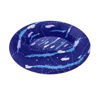 Night Sea with Boats Pattern Pet Dog Bed Warm & Soft fluffier Dog Cave Bed for Extra Small Size Pets Supplies