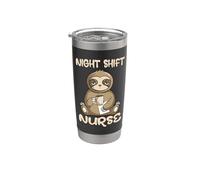 Night Shift Caffeinated Sloth Nurse Night Duty Nurses Stainless Steel Insulated Tumbler