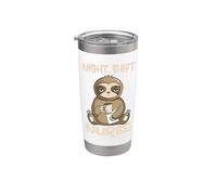 Night Shift Caffeinated Sloth Nurse Night Duty Nurses Stainless Steel Insulated Tumbler