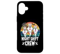 Night Shift Crew Ghost Nurse Funny Halloween Case for iPhone 16 Plus