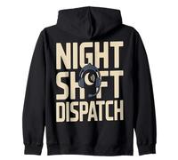 Night Shift Dispatch EMS Emergency Dispatcher Pride Zip Hoodie