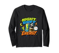 Night Shift Energy Coffee Power Hustle Long Sleeve T-Shirt