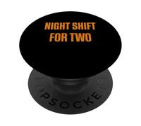 Night Shift For Two Twin Dad Father Of Twins PopSockets Adhesive PopGrip