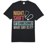 Night Shift It's Awesome! What Day is It? Comfort Colors Adult Heavyweight T-Shirt