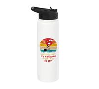 Night Shift Its Awesome! What Day is It Funny Nursing Nurse Stainless Steel Insulated Water Bottle