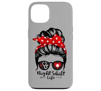 Night Shift Life Messy Bun Hair Funny Night Shift Nurse Case for iPhone 13