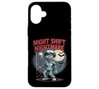 Night Shift Nightmare Funny Nurse Zombie Case for iPhone 16 Plus