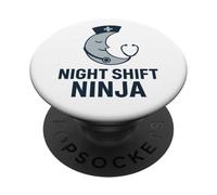 Night Shift Ninja Funny RN Nurse Hospital Medical PopSockets Adhesive PopGrip