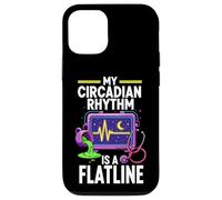 Night Shift Nurse Circadian Rhythm Flatline Humor Case for iPhone 12/12 Pro
