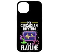 Night Shift Nurse Circadian Rhythm Flatline Humor Case for iPhone 15 Plus