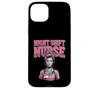 Night Shift Nurse Messy Bun Stethoscope Design Case for iPhone 15 Plus