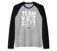 Night Shift Nurse Nursing RN CNA Night Shift Nurse Raglan Baseball Tee