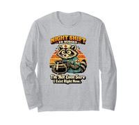 Night-Shift Nurse Raccoon Funny ER Humor Design Long Sleeve T-Shirt