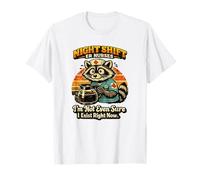 Night-Shift Nurse Raccoon Funny ER Humor Design T-Shirt