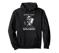 Night Shift Nurse Raccoon Vampire Assistant Humor Vintage Pullover Hoodie