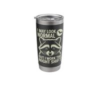 Night Shift Nurse Racoon Overnight RN Stainless Steel Insulated Tumbler
