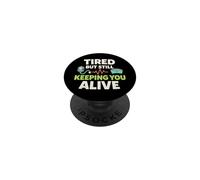 Night Shift Nurse Tired Nurse RN Coffee Surviving Shift PopSockets Adhesive PopGrip