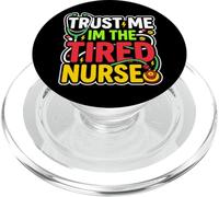 Night Shift Nurse Tired Nurse RN Coffee Surviving Shift PopSockets PopGrip for MagSafe