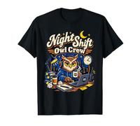 Night Shift Owl Crew Coffee Lover Insomniac Remote Worker Value Graphic T-Shirt