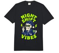 Night Shift Skeleton Coffee Vibes Comfort Colors Adult Heavyweight T-Shirt