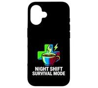 Night Shift Survival Mode Nurse Medical Coffee Case for iPhone 16