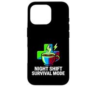 Night Shift Survival Mode Nurse Medical Coffee Case for iPhone 16 Pro