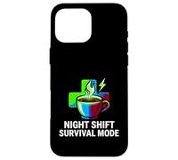 Night Shift Survival Mode Nurse Medical Coffee Case for iPhone 16 Pro Max