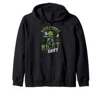Night Shift Worker Humor Welcome To The Night Shift Zip Hoodie